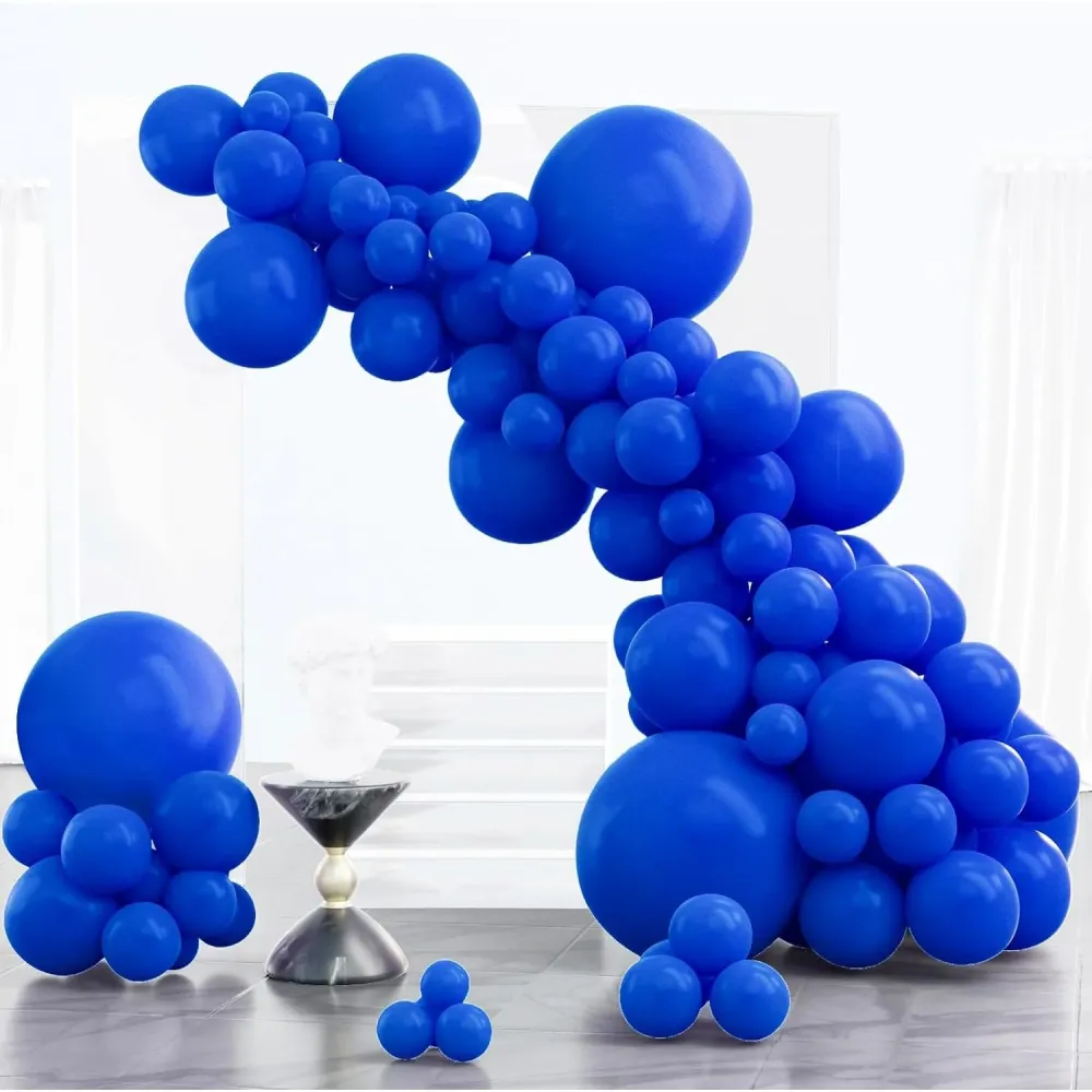 12 db-os léggömb készlet, Vivimall, standard latex, 30 cm, kék