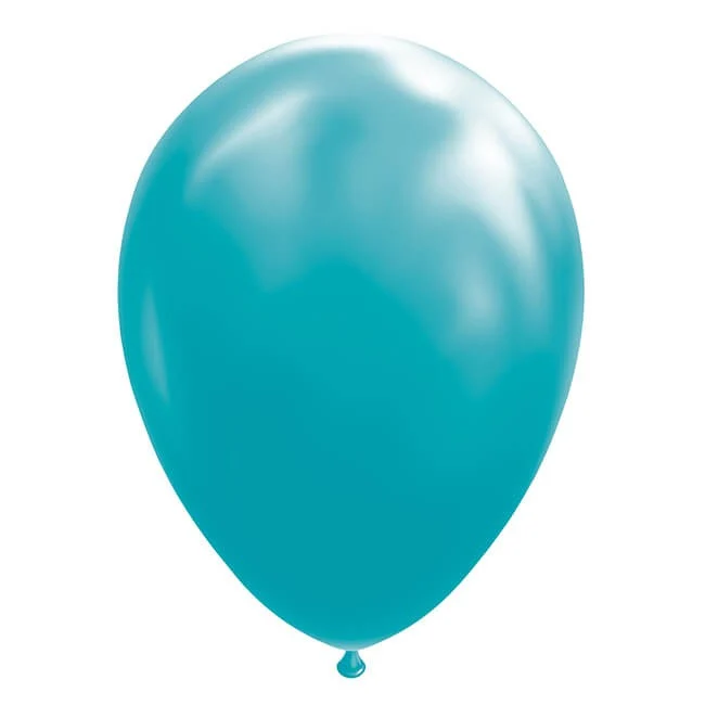 12 db-os léggömb készlet, Vivimall, standard latex, 30 cm, türkiz