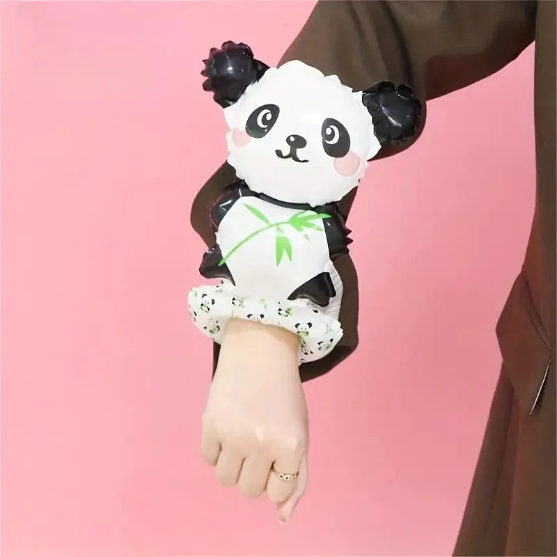 Fólia Lufi, Vivimall, Állatfigurák, Karkötő Típusú, Panda Mintás, 13 x 35 cm, Egyedi Csomagolás, Szívószál Mellékelve, Lev...