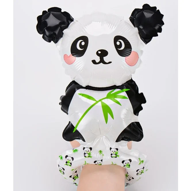 Fólia Lufi, Vivimall, Állatfigurák, Karkötő Típusú, Panda Mintás, 13 x 35 cm, Egyedi Csomagolás, Szívószál Mellékelve, Lev...