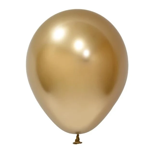12 db króm lufi szett, Vivimall, latex, 25 cm, arany