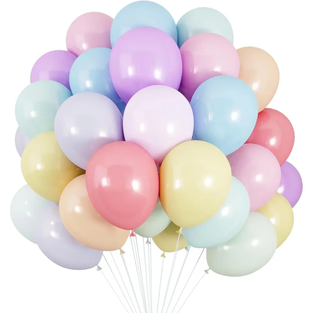 25 db latex lufi szett, Vivimall, Party modell, 13 cm, többszínű, pasztellszínek, 1 g