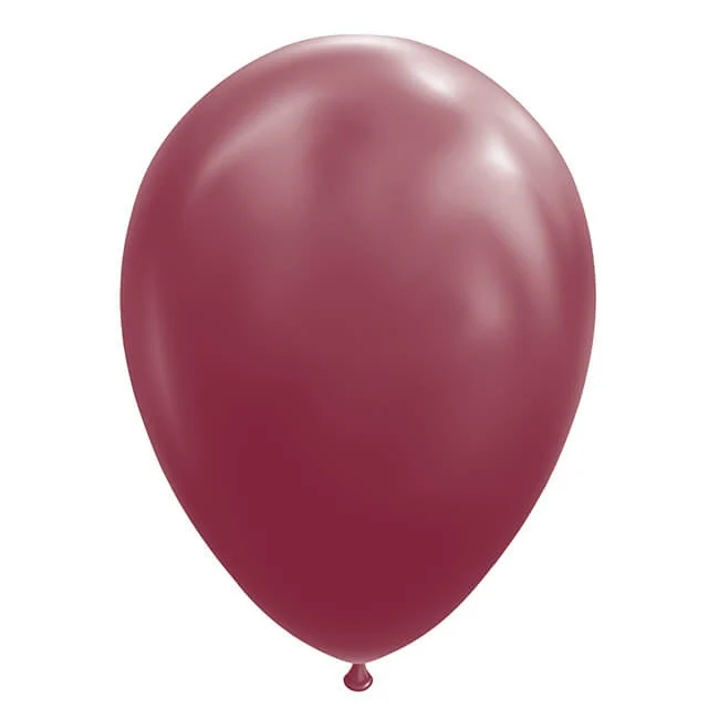 12 léggömb készlet, Vivimall, standard latex, 25 cm, bordó
