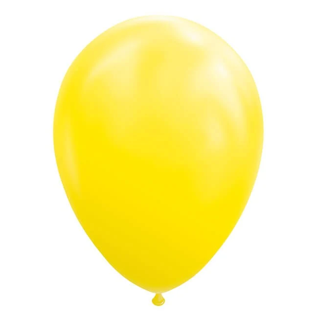 12 db léggömb készlet, Vivimall, standard latex, 25 cm, sárga