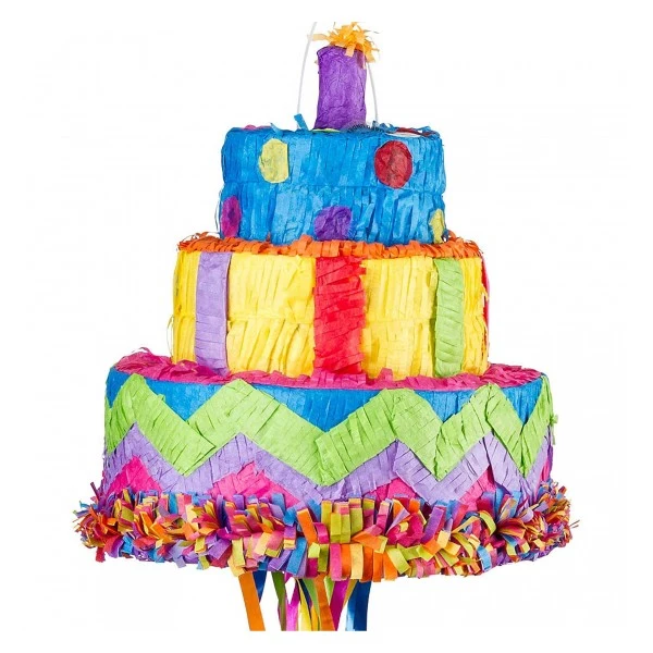 Pinata Születésnapi Torta / Birthday Cake Partyra, Vivimall, Papírból és Kartonból, Pinata Partikra, 32 x 28 x 28 cm, Több...