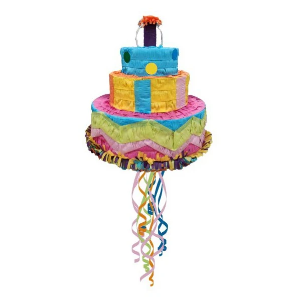 Pinata Születésnapi Torta / Birthday Cake Partyra, Vivimall, Papírból és Kartonból, Pinata Partikra, 32 x 28 x 28 cm, Több...