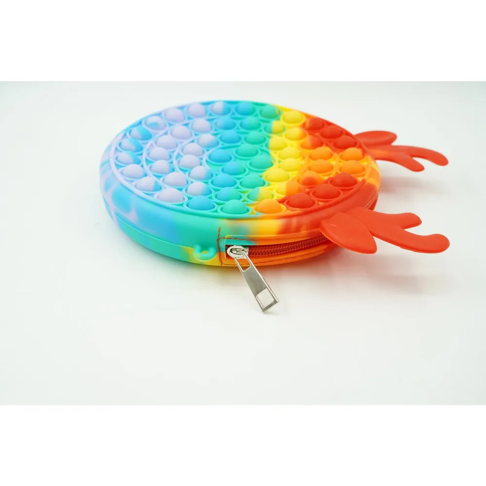 Szilikon stresszoldó játék, Pop it Now and Flip It, Vivimall, Táska, 2. modell, Többszínű