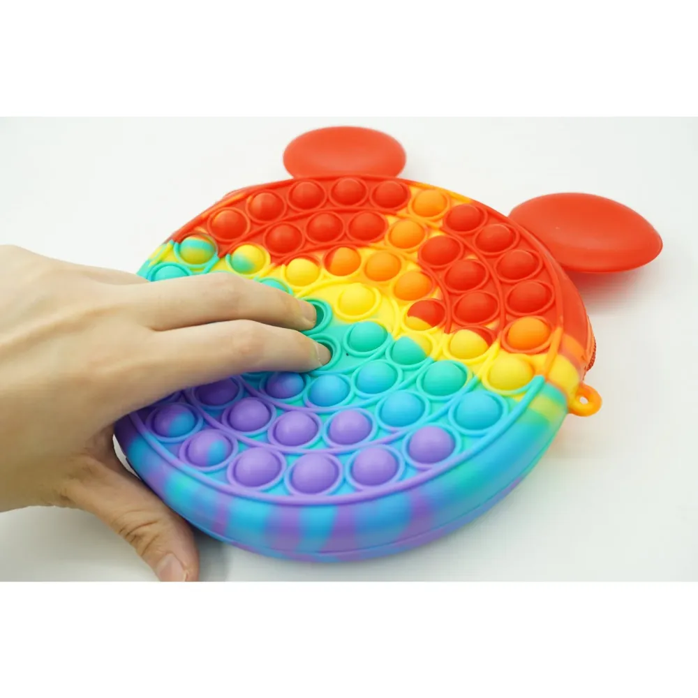 Szilikon stresszoldó játék, Pop it Now and Flip It, Vivimall, Táska, 1. modell, Többszínű