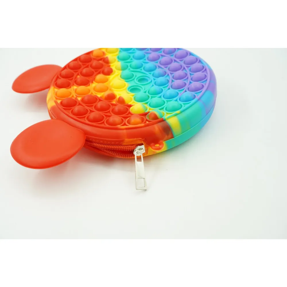 Szilikon stresszoldó játék, Pop it Now and Flip It, Vivimall, Táska, 1. modell, Többszínű