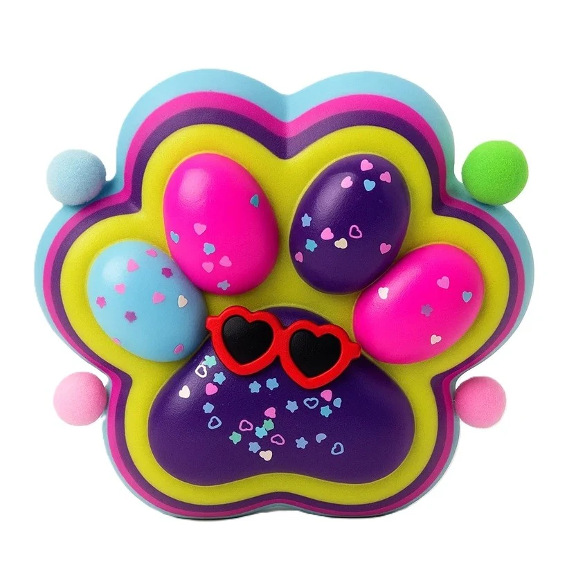 Vivimall Antistress Squishy játék, lassú visszarúgású, Squeeze Toys, macskamancs mintával, 12.5x10.5 cm, 220g, +3 év, TPR-...