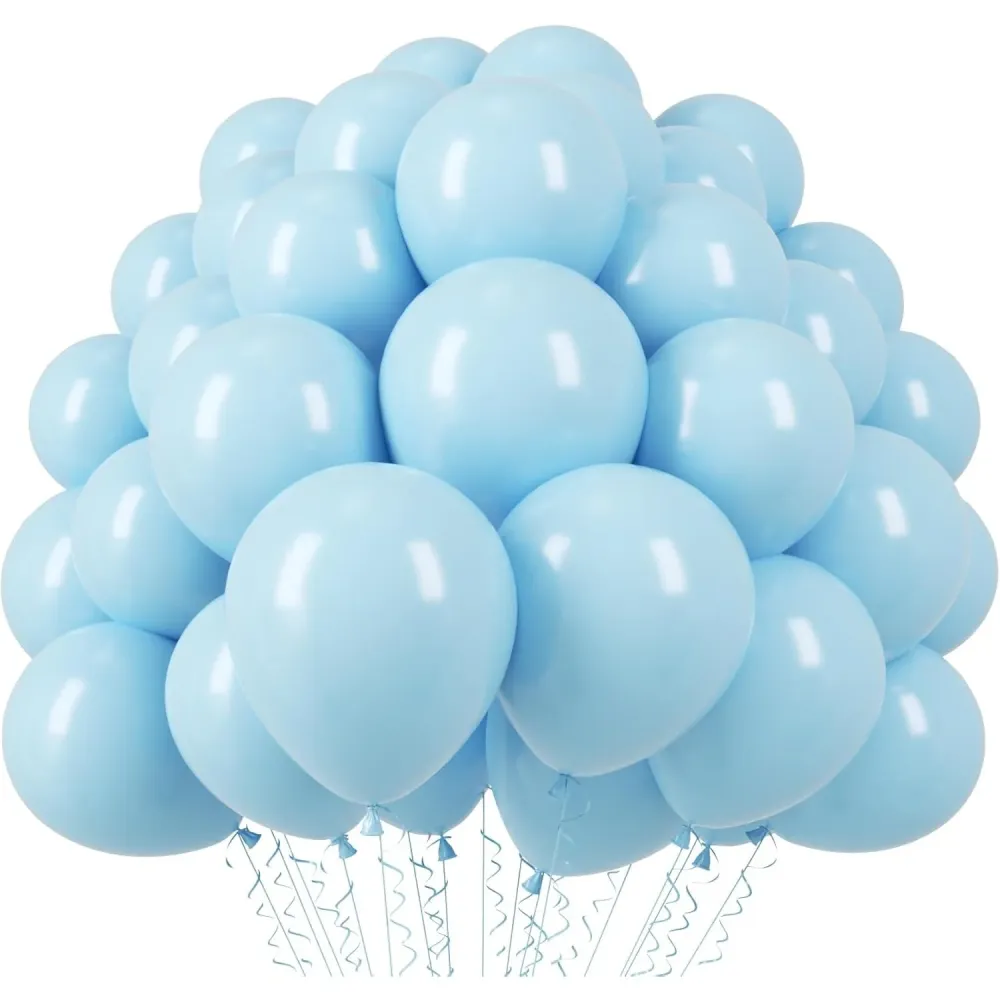 Vivimall 10 darabos latex lufi szett, Party modell, 13 cm, 1 g, kék