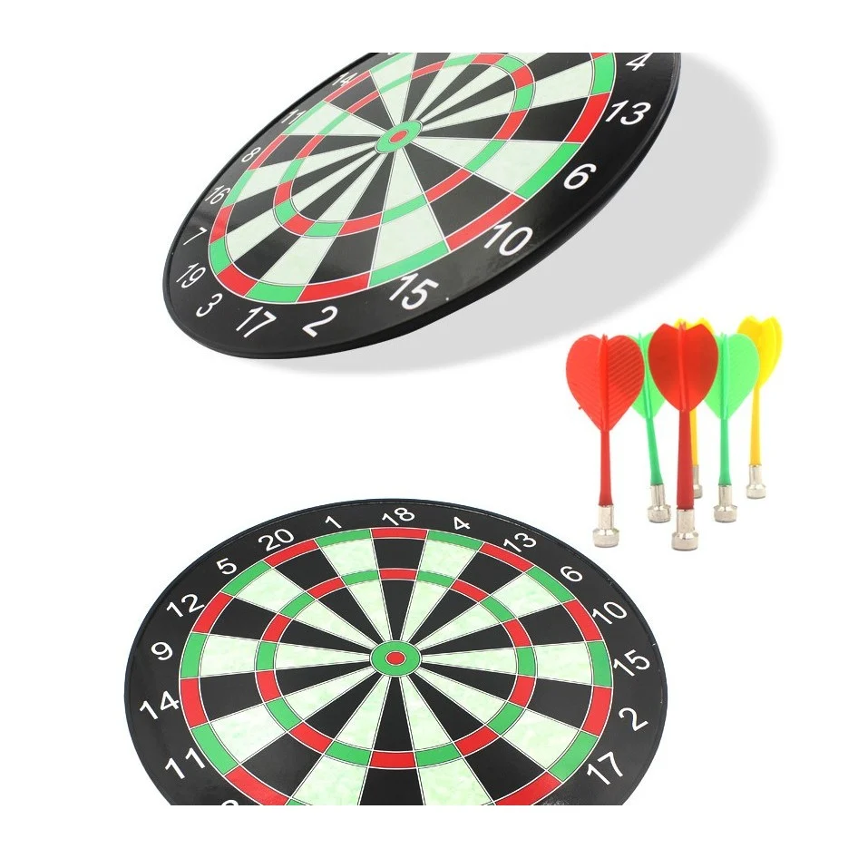 Vivimall darts készlet, 4 nyíllal, mágneses, 28.6 x 28.6 cm, klasszikus dizájn, többszínű