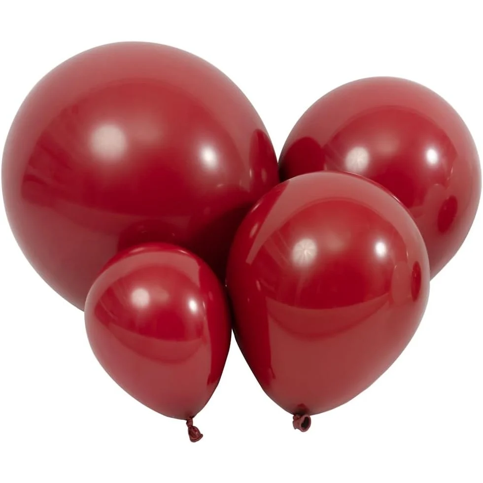 Vivimall 12 db-os léggömb szett, standard latex, 30 cm, sötétvörös