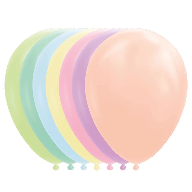 Vivimall 12 db-os makaron latex lufi készlet, 30 cm, sárga