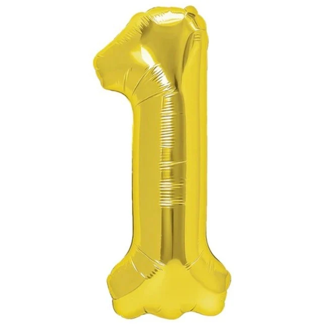 Vivimall Fólia Lufi, Szám Figura, Születésnapi téma, 100 cm, Egyedi Csomagolás, Szívószál mellékelve, Levegővel vagy Héliu...