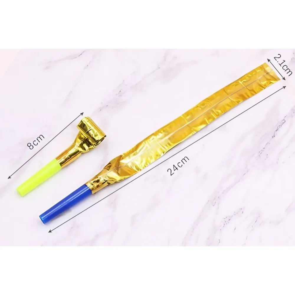 6 db Vivimall fúvóka szett, bulihoz, születésnapi témához, 8 cm, többszínű
