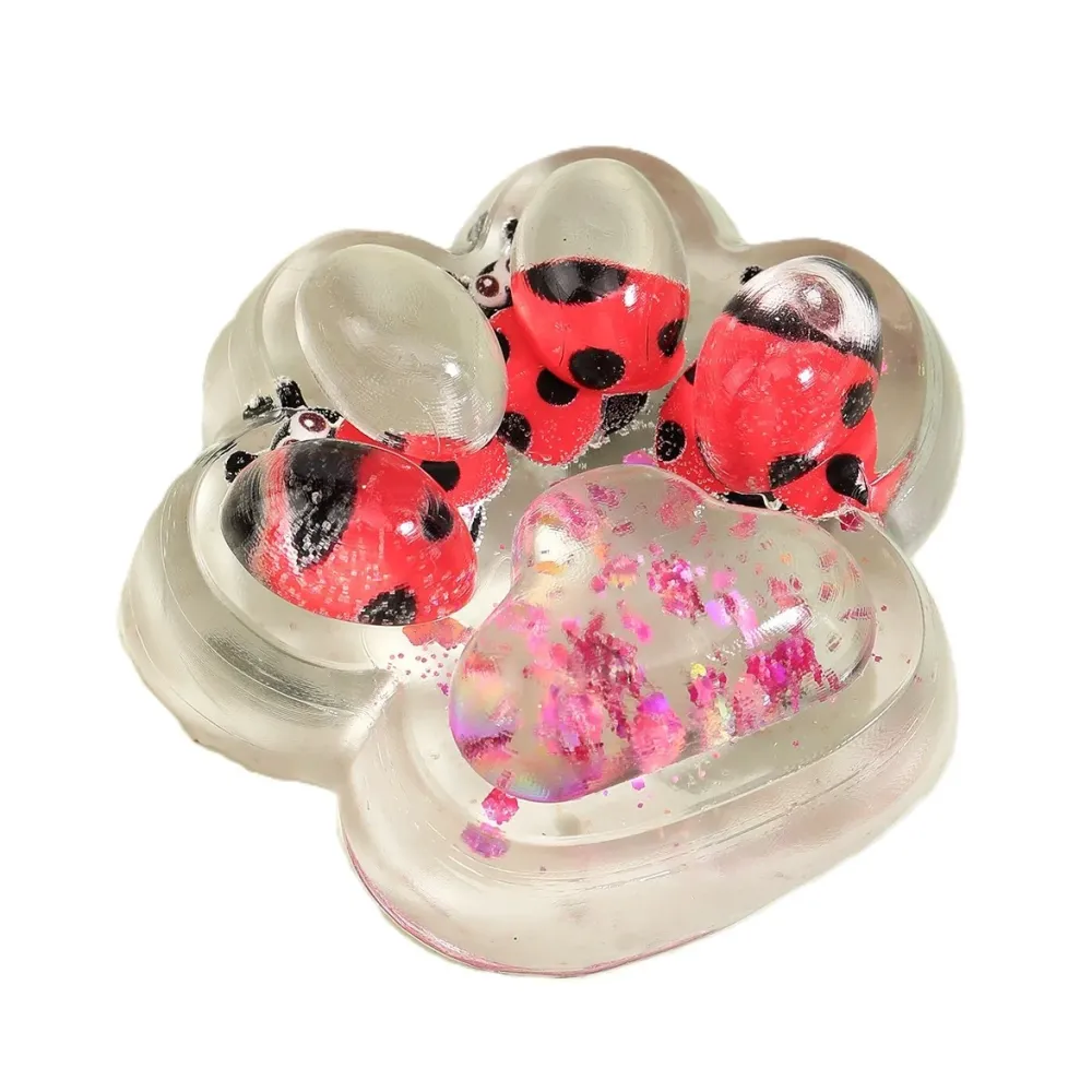 Vivimall Squishy stresszoldó játék, lassú visszatérésű, Squeeze Pinch Family, macskamancs modell, 6,5 x 7 cm, TPR-ből, 4-6...