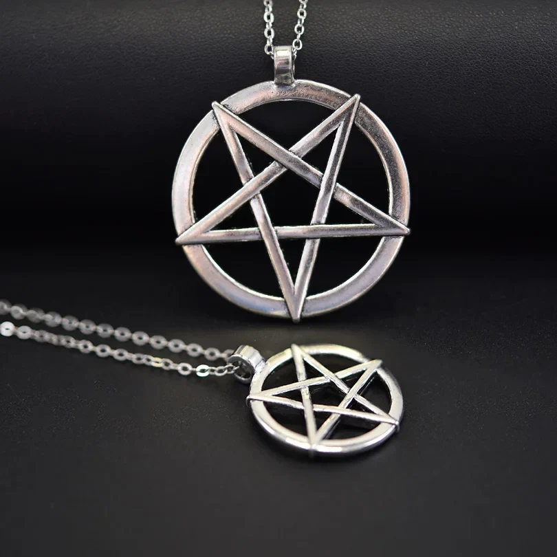 Wicca Pentagram Varázslat Medál Nyaklánc