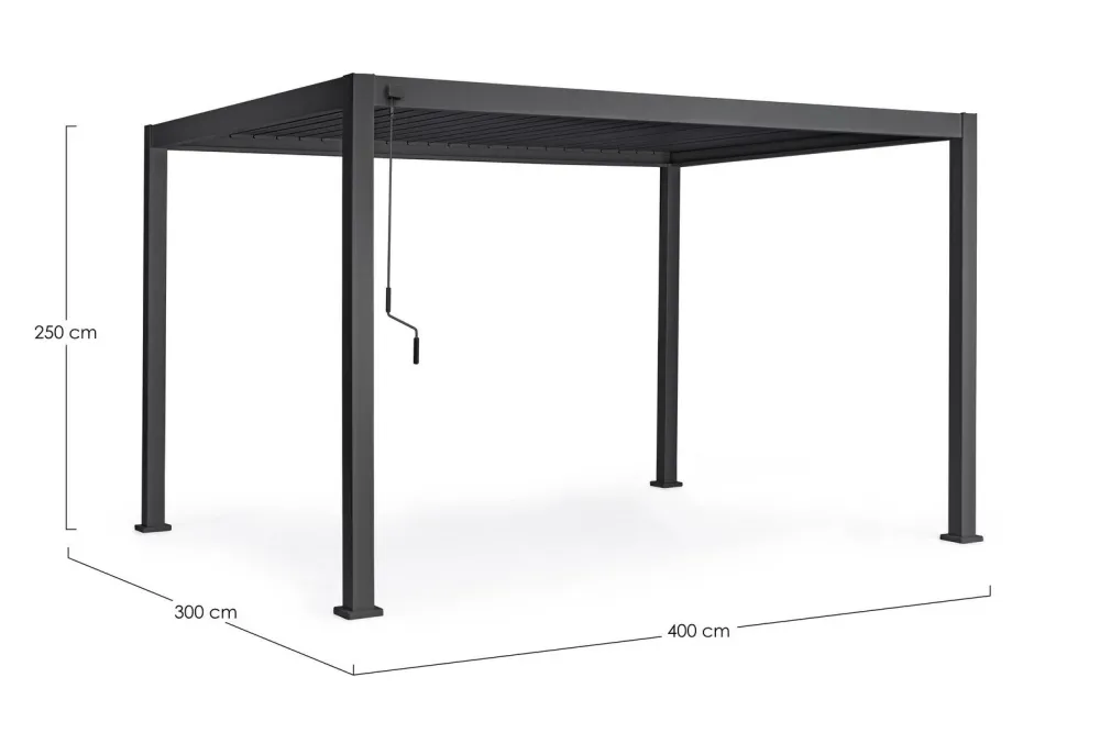 OCEAN antracit pergola 3x4 m