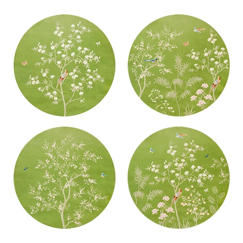 Zöld Chinoiserie alátétek – 4 db-os készlet