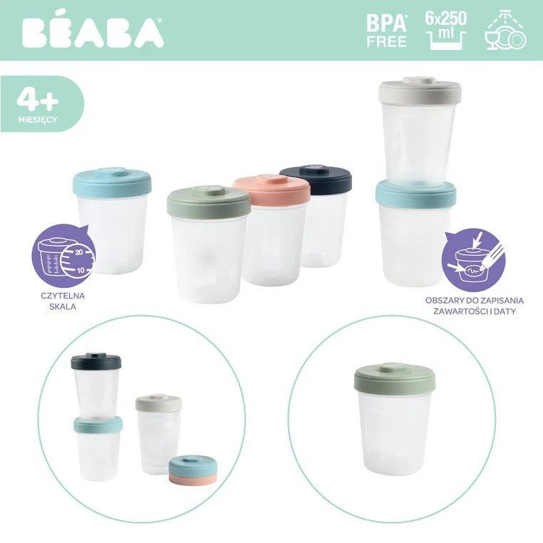 Beaba Clip tégelykészlet 6 db (6x250ml)