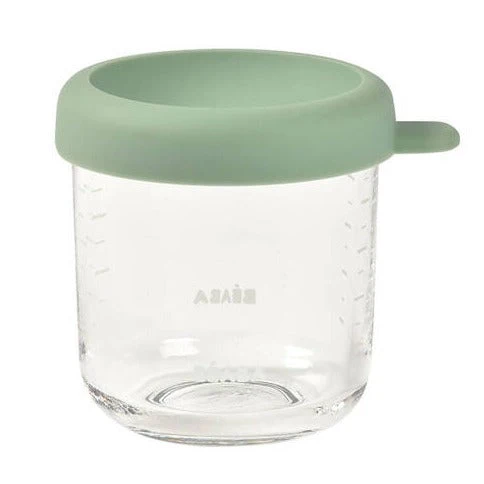 Beaba Üveg ételhordó tartály zárószerkezettel Zsályazöld 250 ml