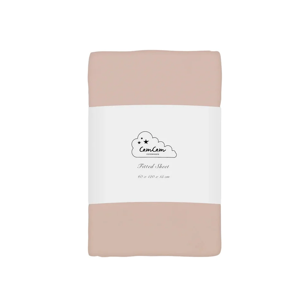 Cam Cam Copenhagen lepedő elasztikus 60x120x15cm GOTS Dusty Rose