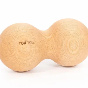 Dupla masszázs golyó - bükkfa, 10 cm | rollholz