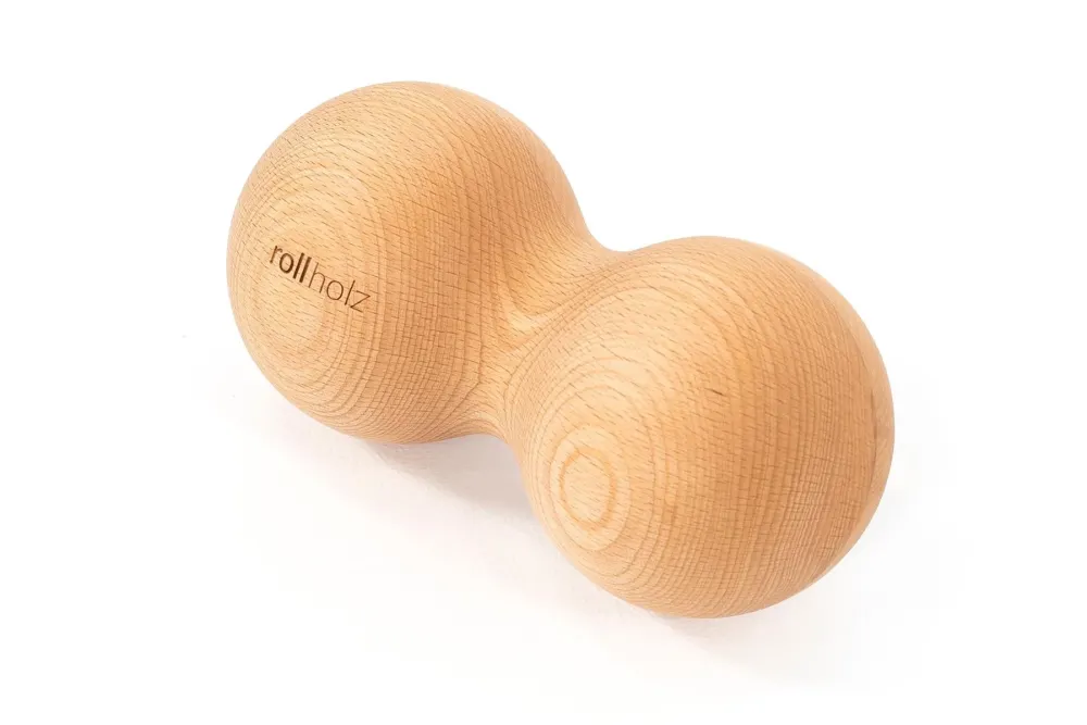 Dupla masszázs golyó - bükkfa, 10 cm | rollholz