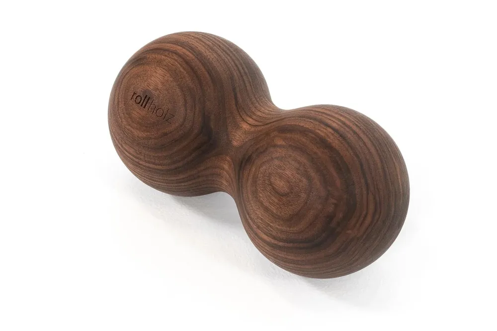Dupla masszázs golyó - bükkfa, 10 cm | rollholz