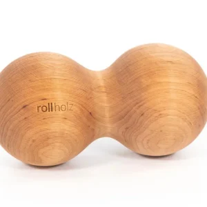 Dupla masszázs golyó - égerfa, 10 cm | rollholz