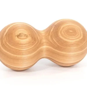 Dupla masszázs golyó - kőrisfa, 10 cm | rollholz
