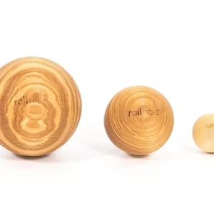 Masszázs golyó szett - kőrisfa | rollholz