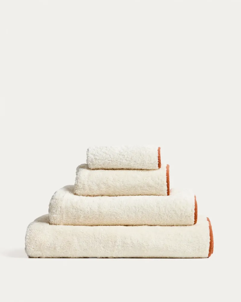 Sedora 100% pamut törölköző narancssárga kontrasztos részlettel 70 x 140cm