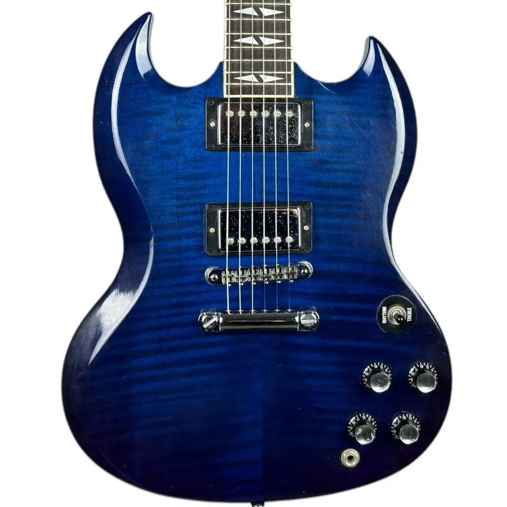 Gibson SG Supreme 2002 - Éjfekete Kék Burst