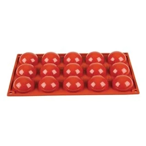 Silicone 15 Half Sphere Mould (17.4cm x 29.5cm)