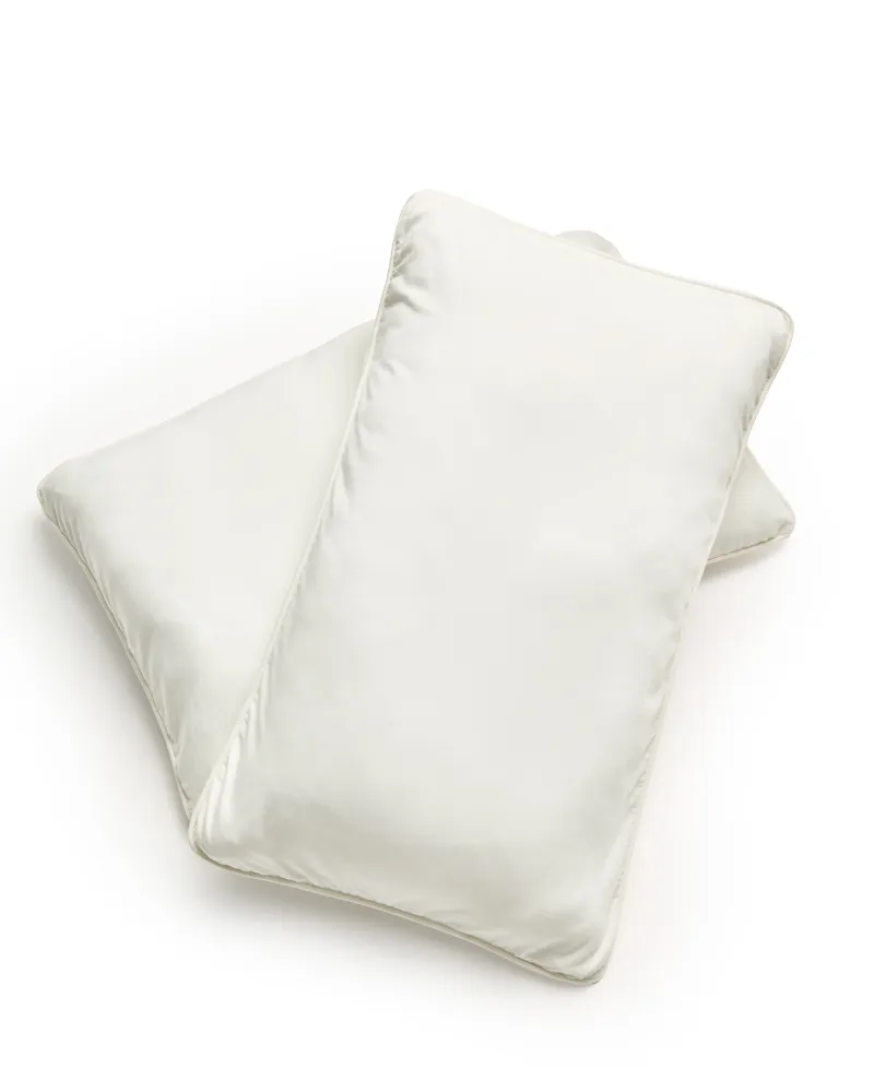 Sirale készlet 2 db 100% pamut szatén párnahuzat mosott fehér befejezéssel 50 x 80cm