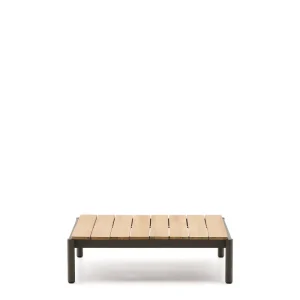 Sorells kávézóasztal zöld alumíniummal és teakefával, 89 x 91 cm FSC 100%