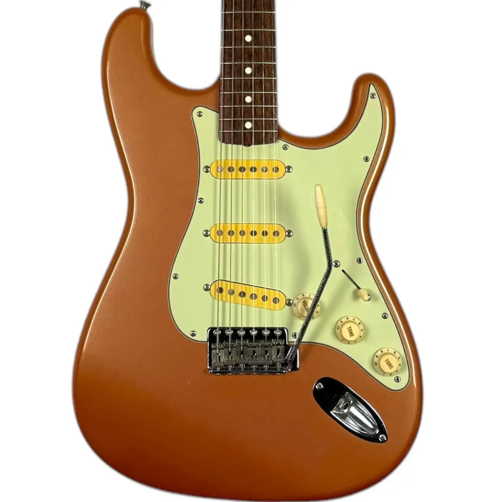 Fender Japan ST62-65AS ’62 Reissue Stratocaster Limitált 40. évforduló 1994 - Burgundy Mist, azonos fej
