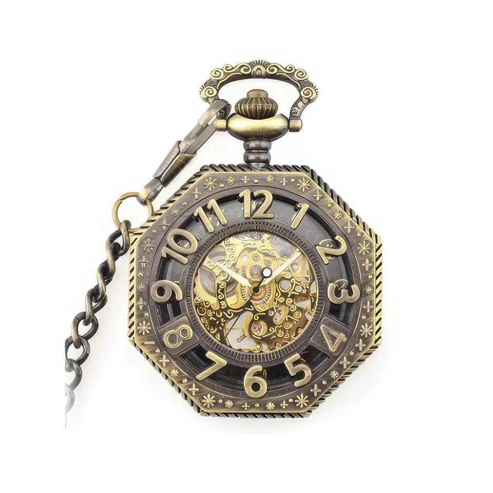 Steampunk Zsebóra Mechanikus Férfi Női