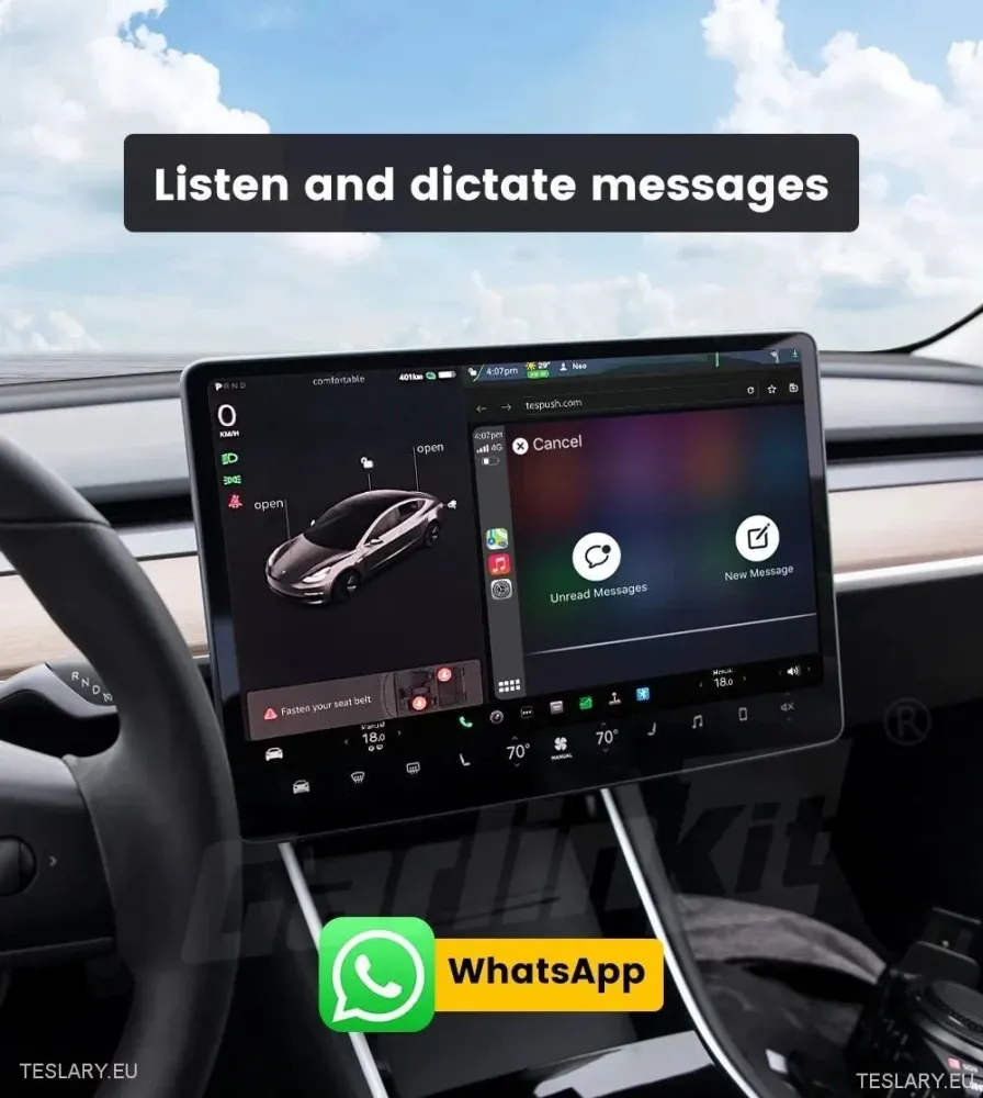 Tesla vezeték nélküli adapter carPlay számára az Android és Apple eszközökhöz