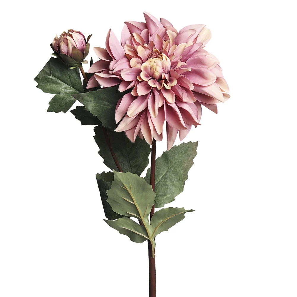 DHALIA fáradt rózsaszín mű dália virág 80 cm