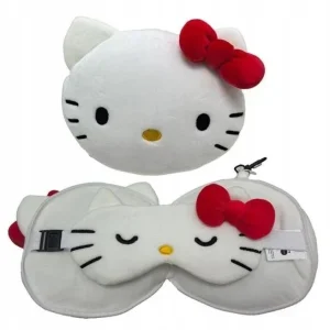 Puckator Utazópárna Szemmaszkkal, Plüss RELAXEAZZZ - Hello Kitty Macska