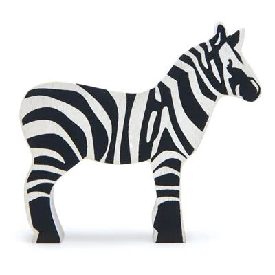 Fából készült szafari állatfigura - zebra