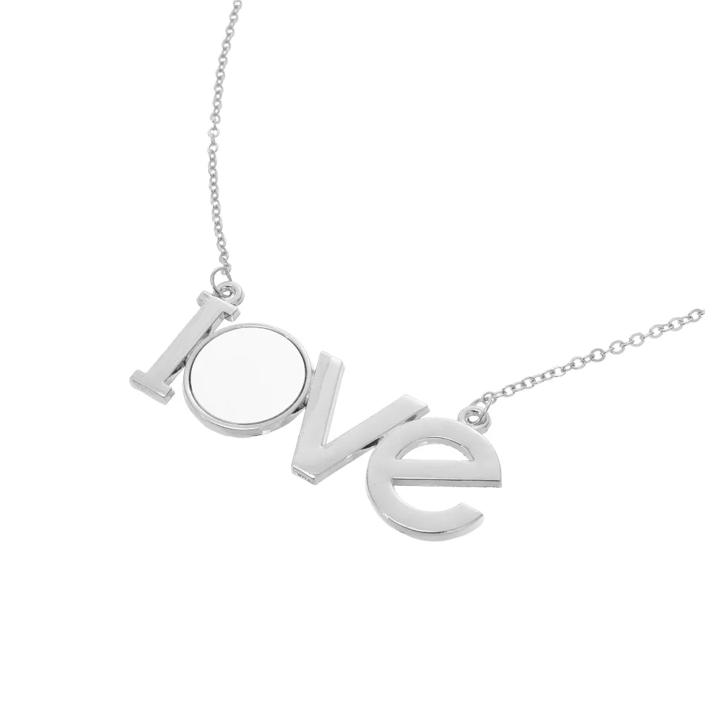 LOVE2 fém nyaklánc - szublimációs