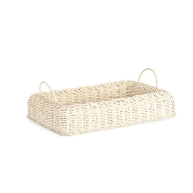 IRELE fehér rattan tálalótál