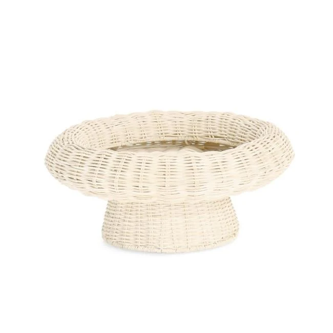 IRELE fehér rattan tálalótál