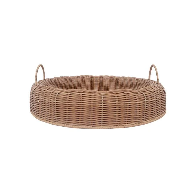 IRELE taupe rattan tálalótál