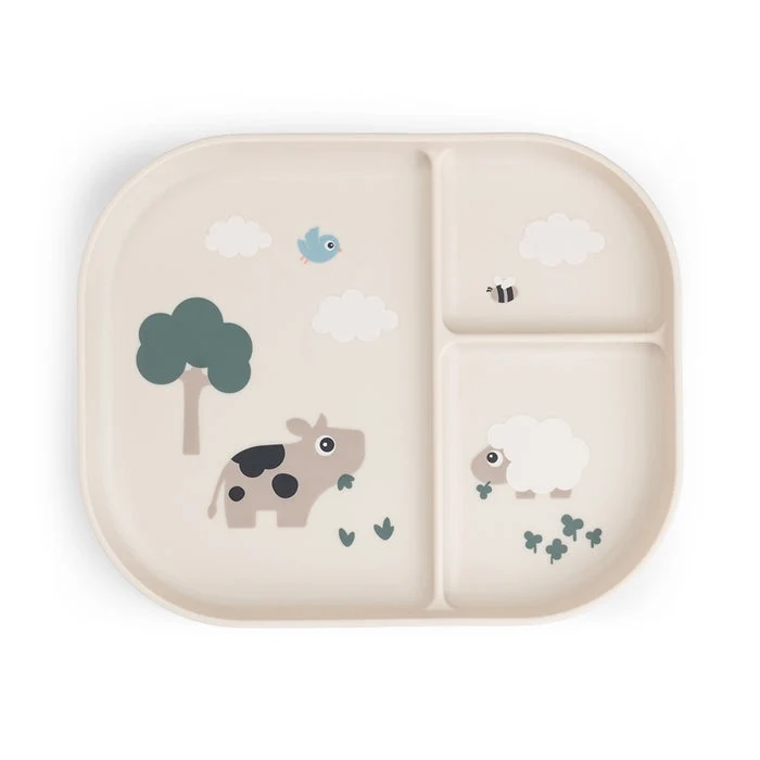 Done Deer osztott tányér Foodie Tiny Farm Sand