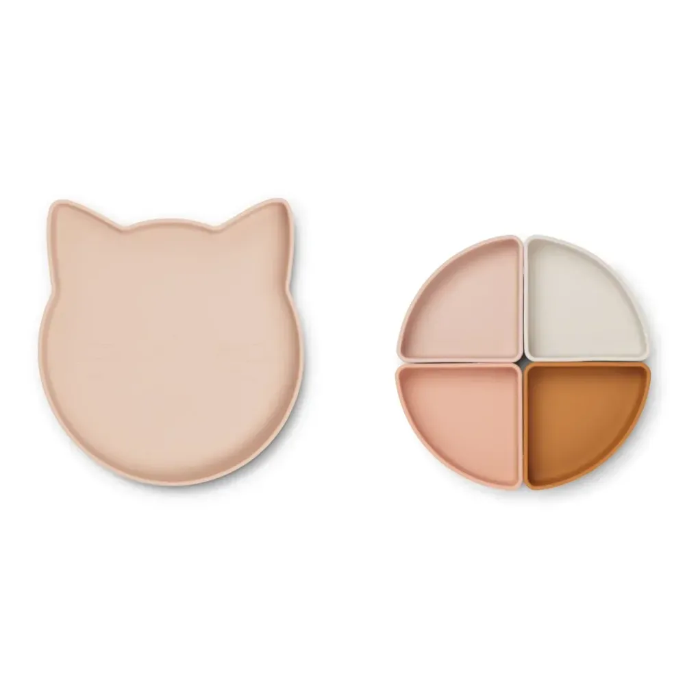 Liewood baba tányér Arne Cat rose multi mix